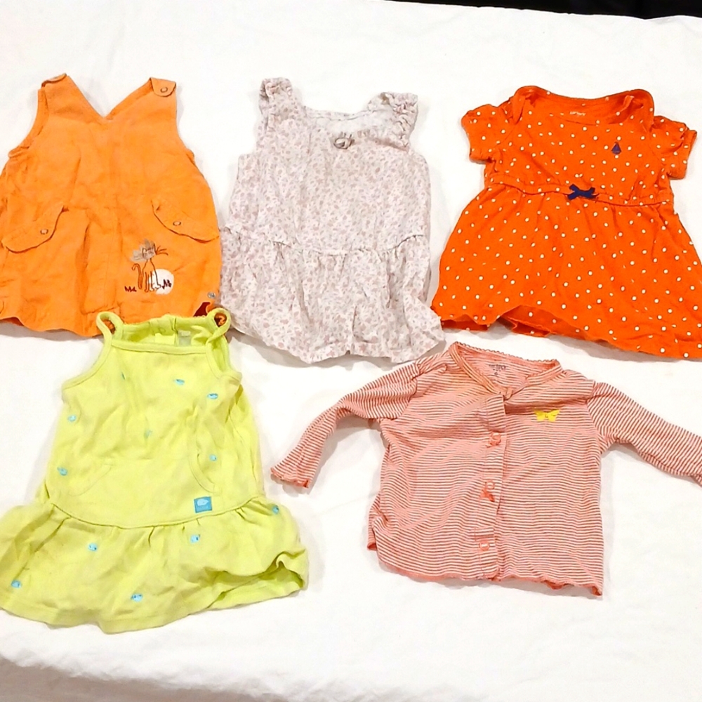 Baby girl 6 months dresses lot